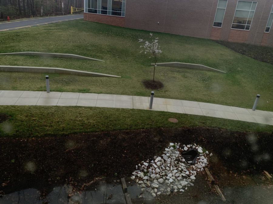 A view of the outdoor classroom from above.