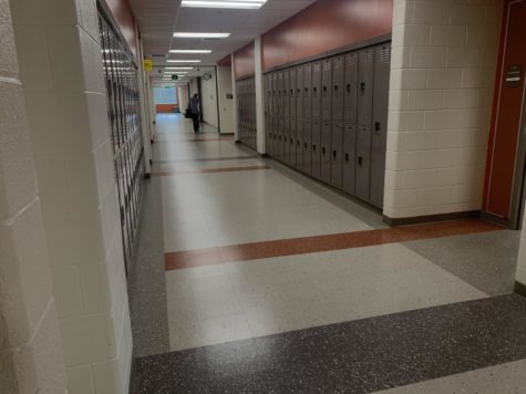 A hallway at Crofton High School.