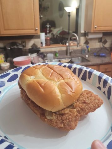 A chicken sandwich