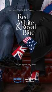 The poster for the Red White and Royal Blue movie on Amazon Prime Video.