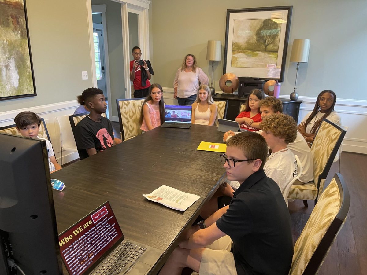 Students from Crofton High, Crofton Middle, and Nantucket Elementary meet with Student Member of the Board Brayden Morgan. August 6, 2025.