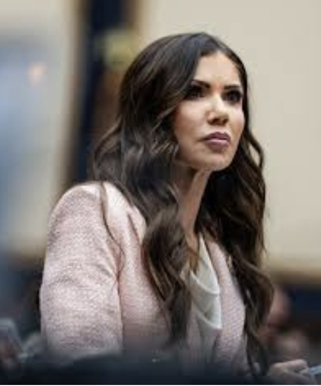 Former Secretary of Homeland Security Kristi Noem at hearing facing the House of Representatives (Image from The New York Times)
